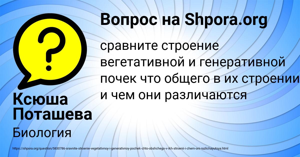 Картинка с текстом вопроса от пользователя Ксюша Поташева
