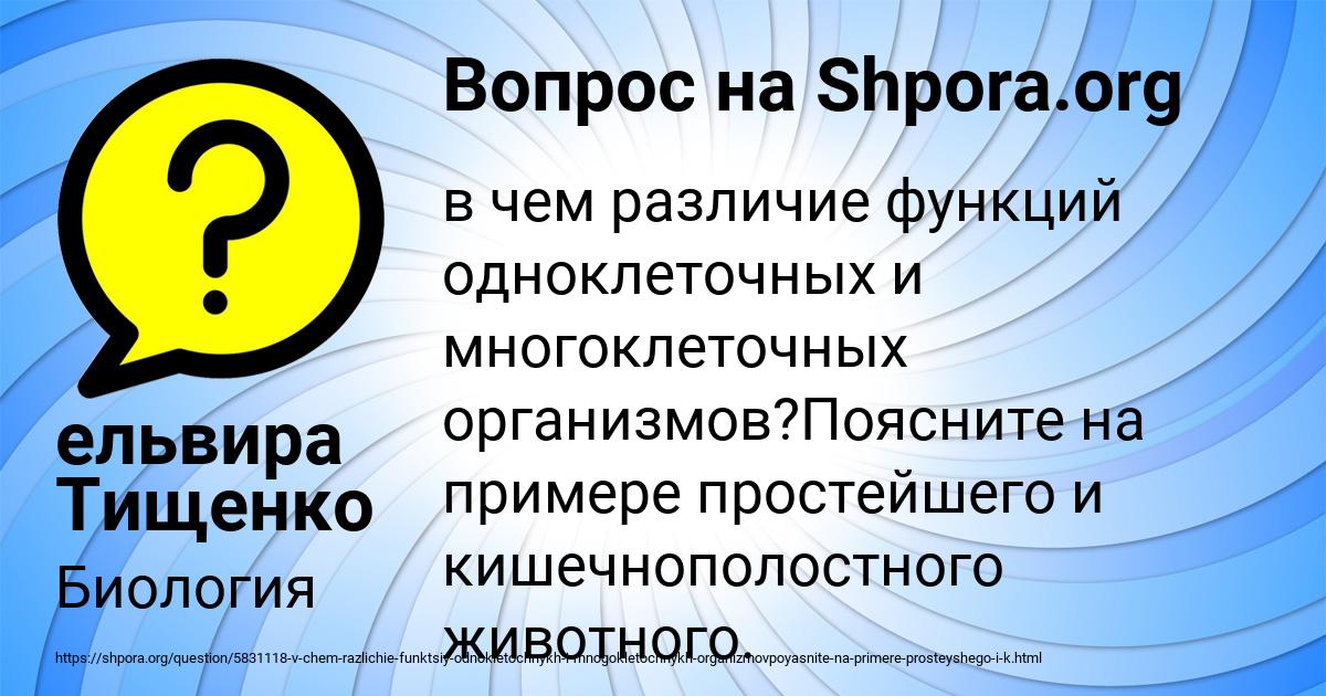 Картинка с текстом вопроса от пользователя ельвира Тищенко