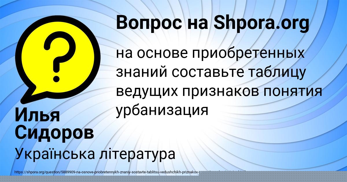 Картинка с текстом вопроса от пользователя Илья Сидоров