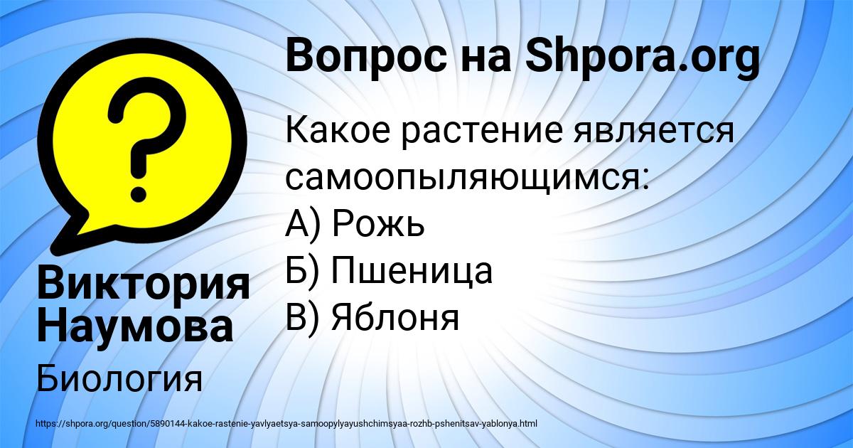 Картинка с текстом вопроса от пользователя Виктория Наумова