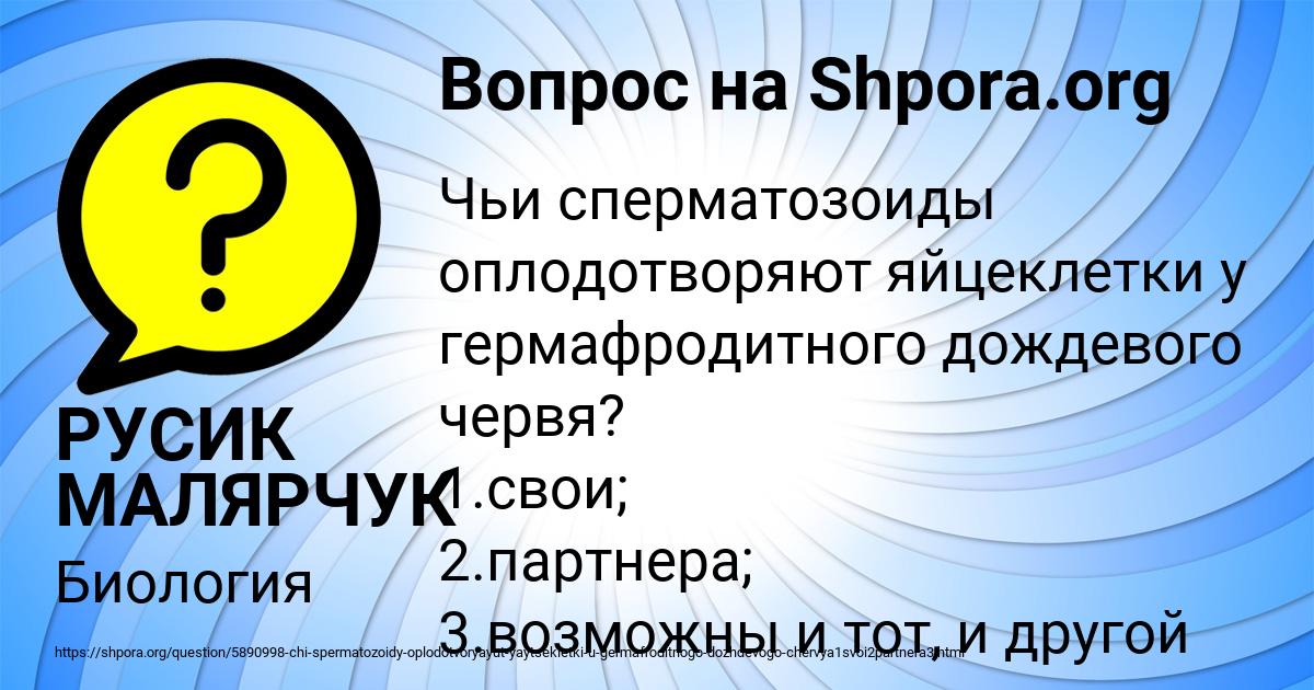 Картинка с текстом вопроса от пользователя РУСИК МАЛЯРЧУК