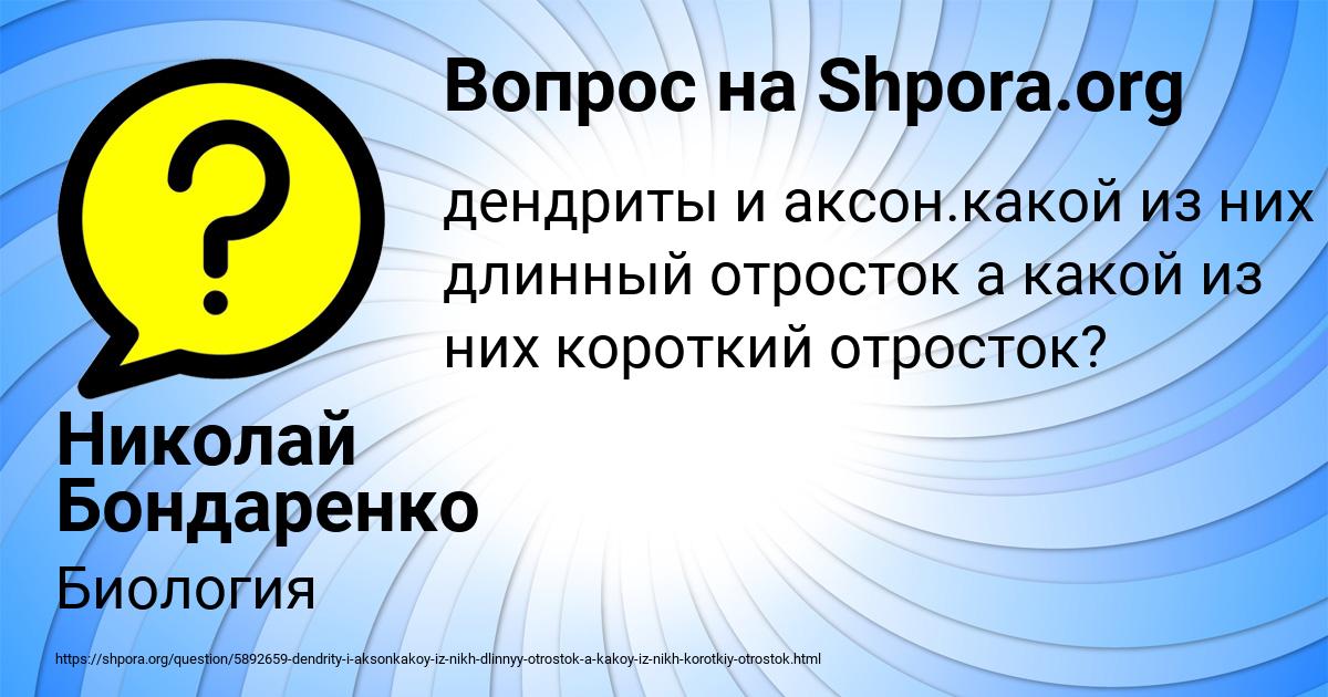 Картинка с текстом вопроса от пользователя Николай Бондаренко