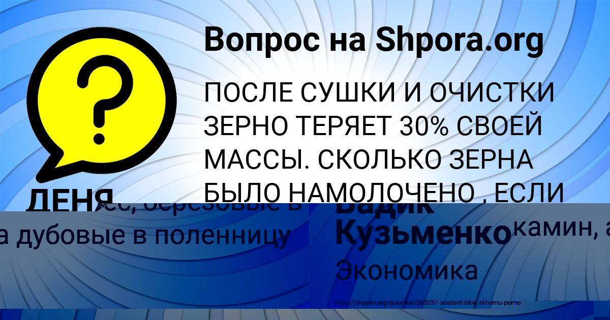 Картинка с текстом вопроса от пользователя ДЕНЯ ЛЯШЧУК