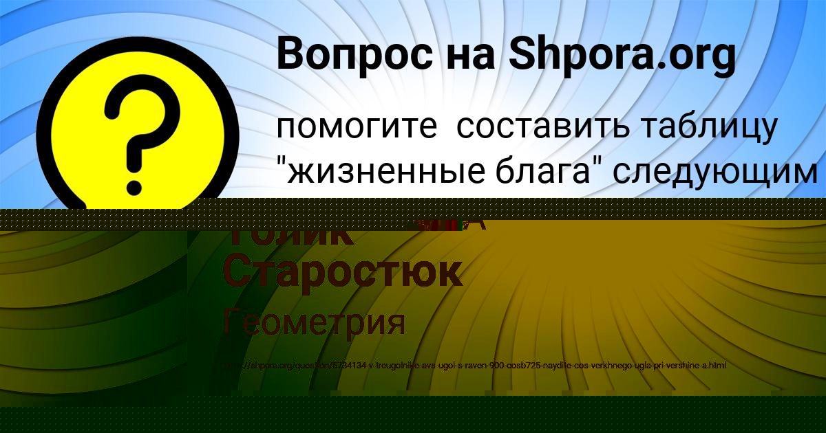 Картинка с текстом вопроса от пользователя Tahmina Gluhova