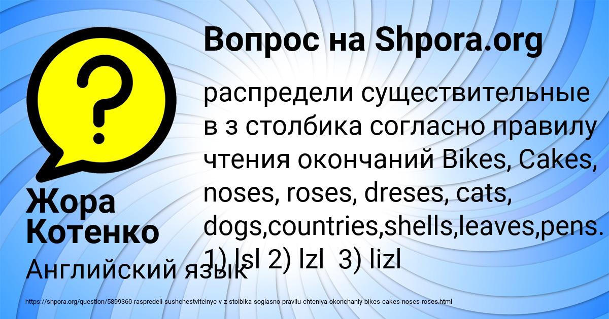 Картинка с текстом вопроса от пользователя Жора Котенко