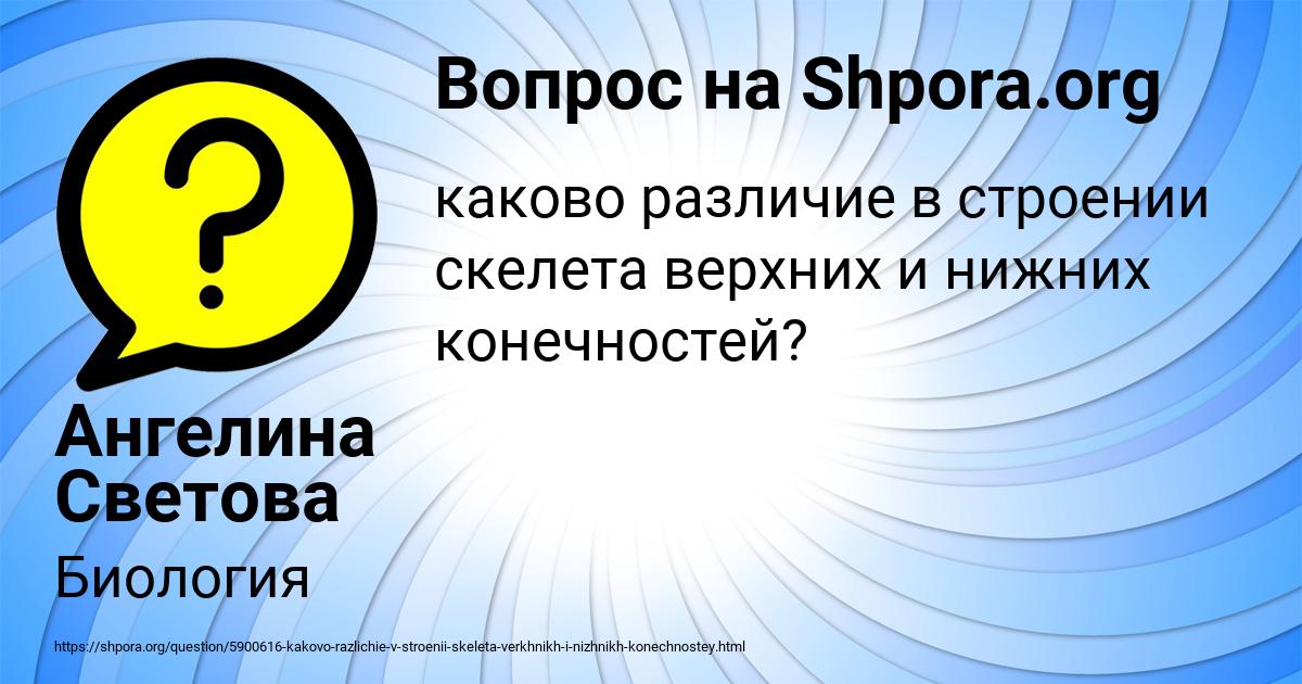 Картинка с текстом вопроса от пользователя Ангелина Светова