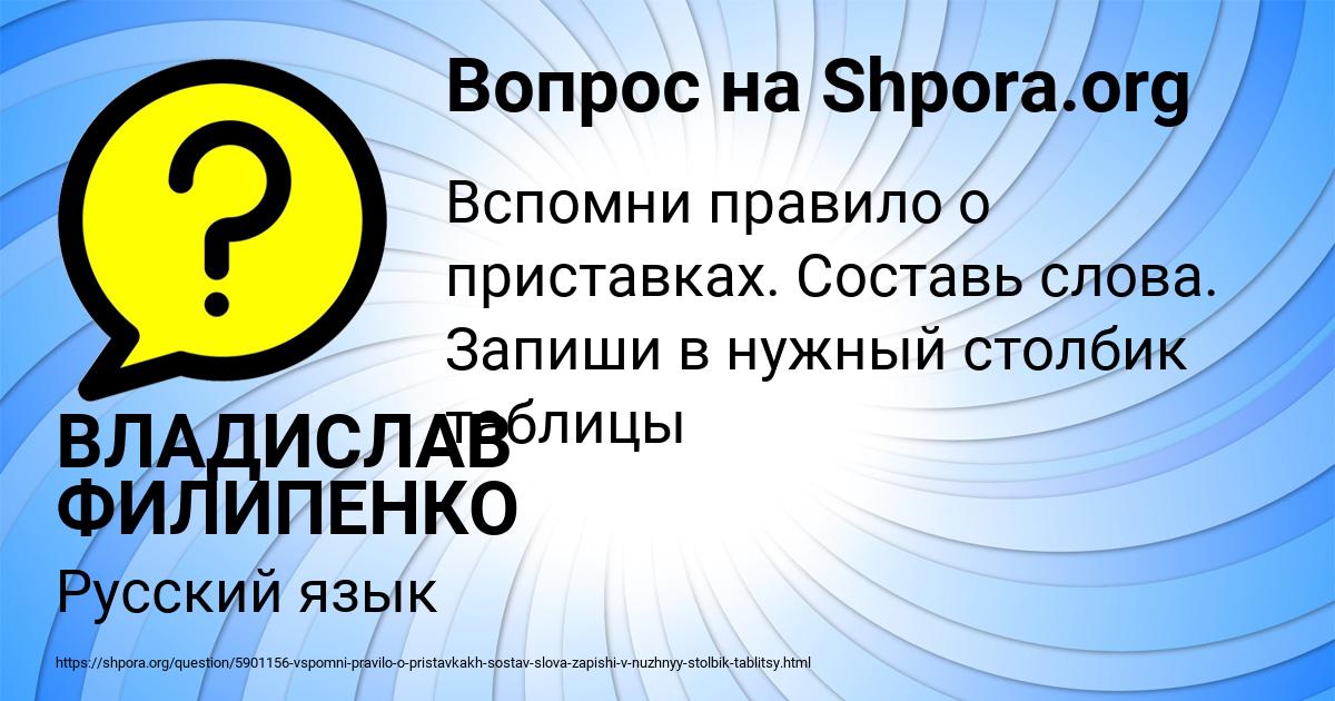 Картинка с текстом вопроса от пользователя ВЛАДИСЛАВ ФИЛИПЕНКО