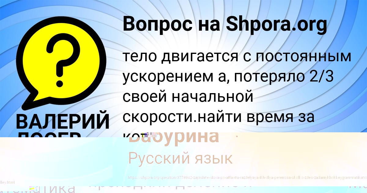 Картинка с текстом вопроса от пользователя ИННА ФЕДОРЕНКО