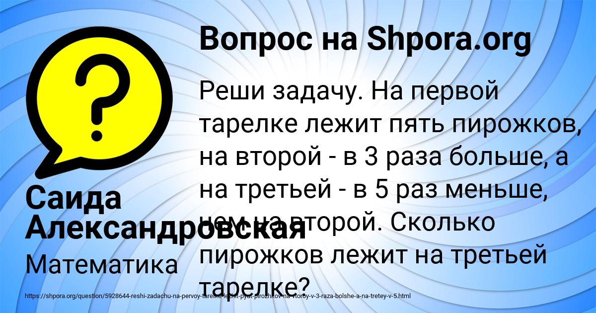 Картинка с текстом вопроса от пользователя Саида Александровская