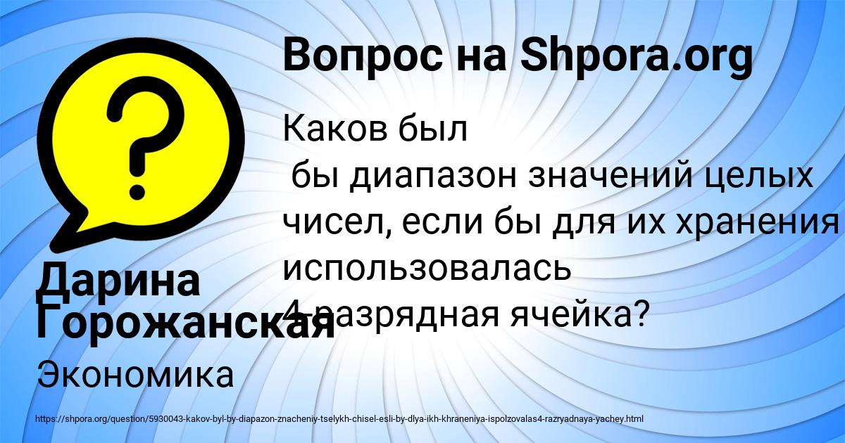 Картинка с текстом вопроса от пользователя Дарина Горожанская