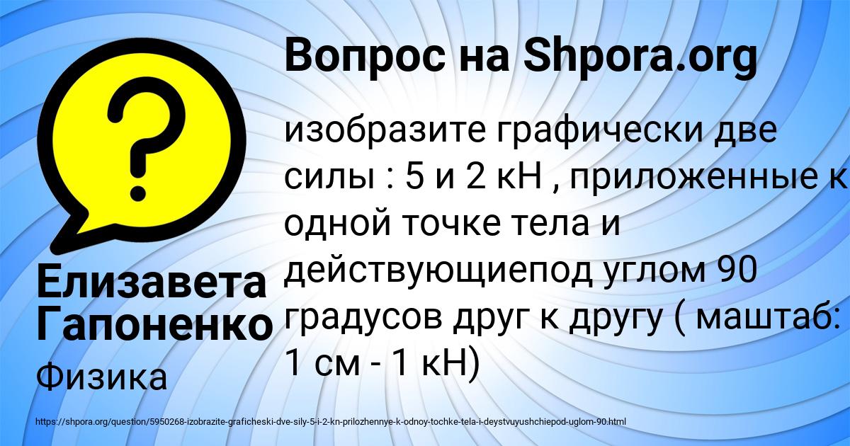 Картинка с текстом вопроса от пользователя Елизавета Гапоненко
