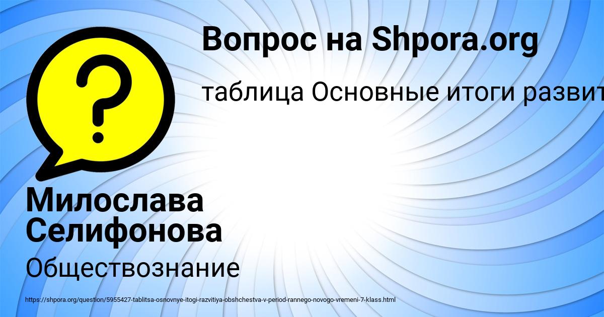Картинка с текстом вопроса от пользователя Милослава Селифонова