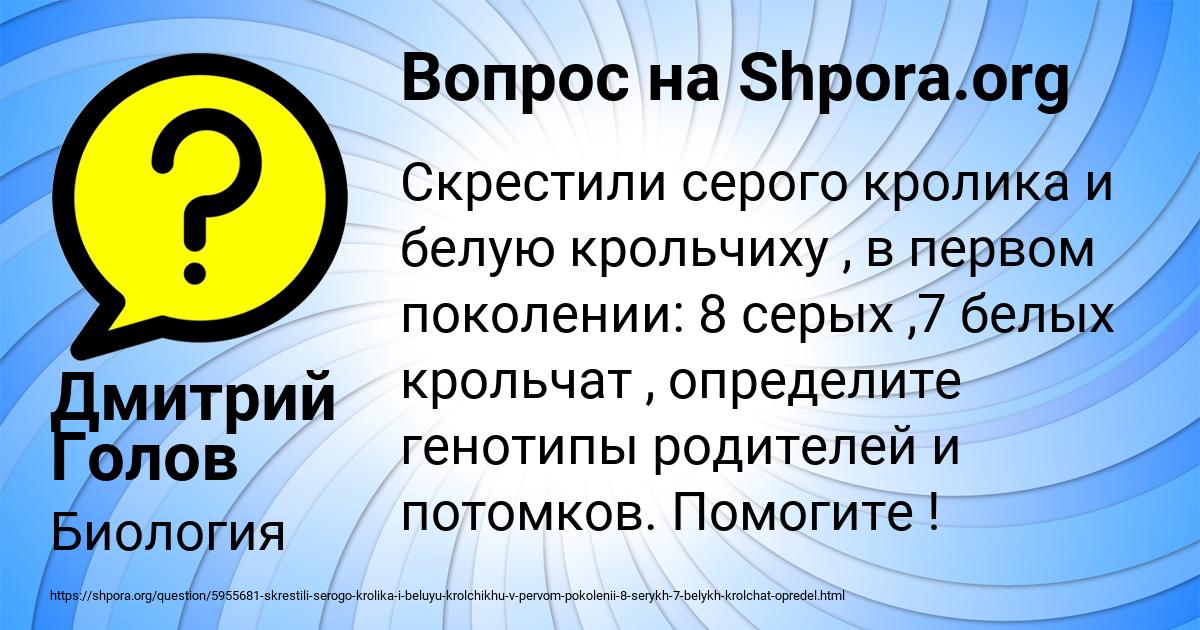 Картинка с текстом вопроса от пользователя Дмитрий Голов