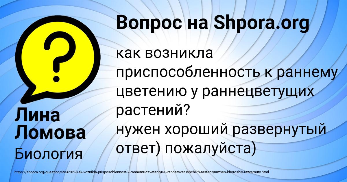 Картинка с текстом вопроса от пользователя Лина Ломова