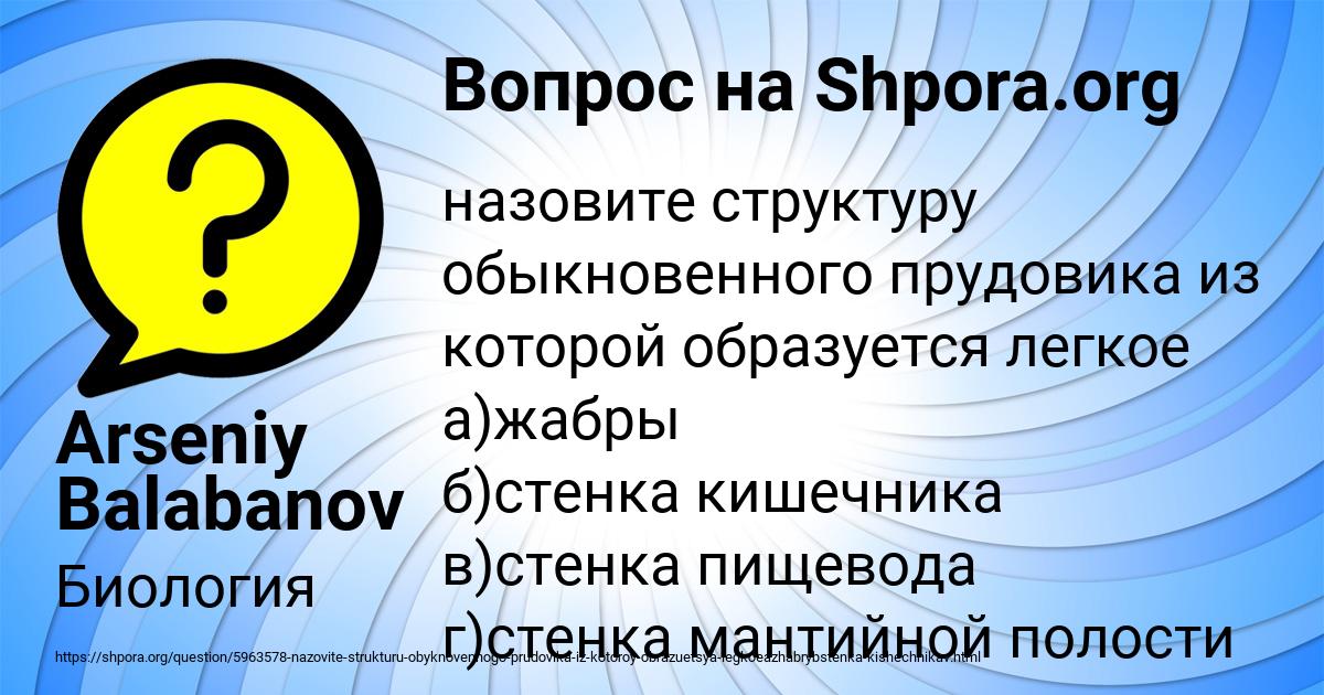 Картинка с текстом вопроса от пользователя Arseniy Balabanov
