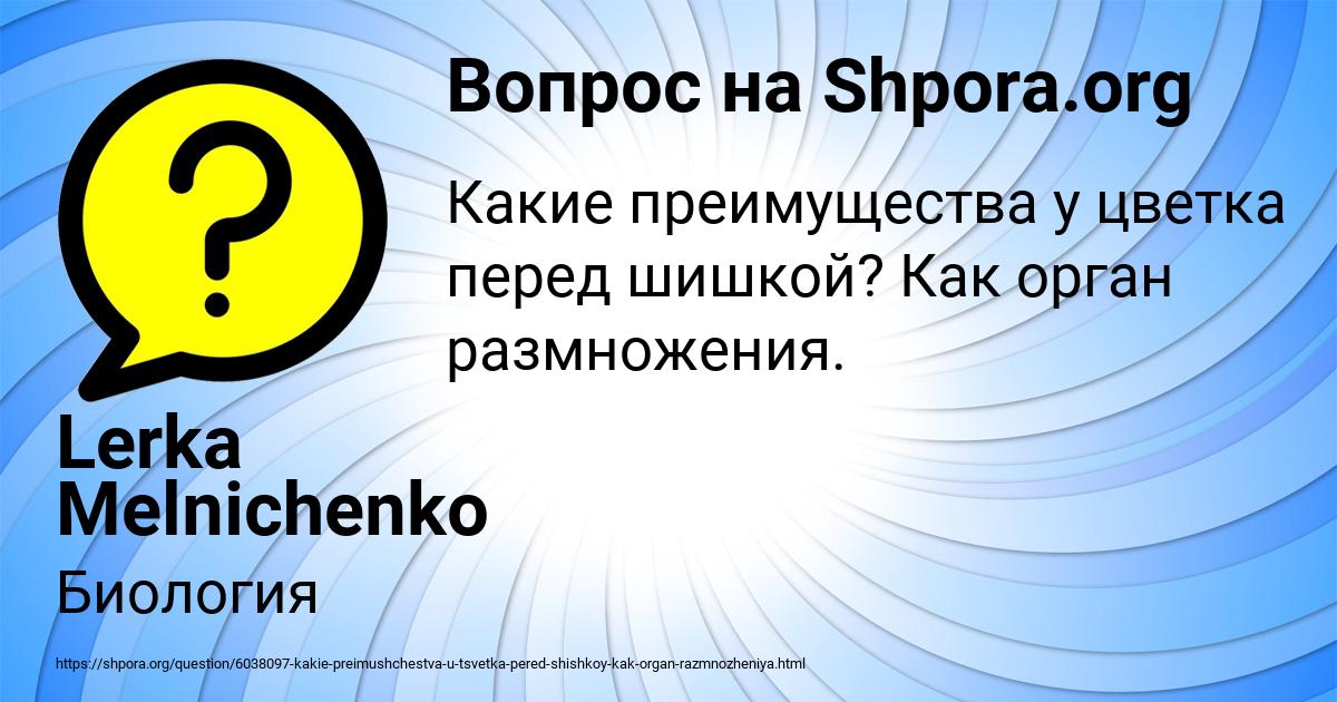 Картинка с текстом вопроса от пользователя Lerka Melnichenko
