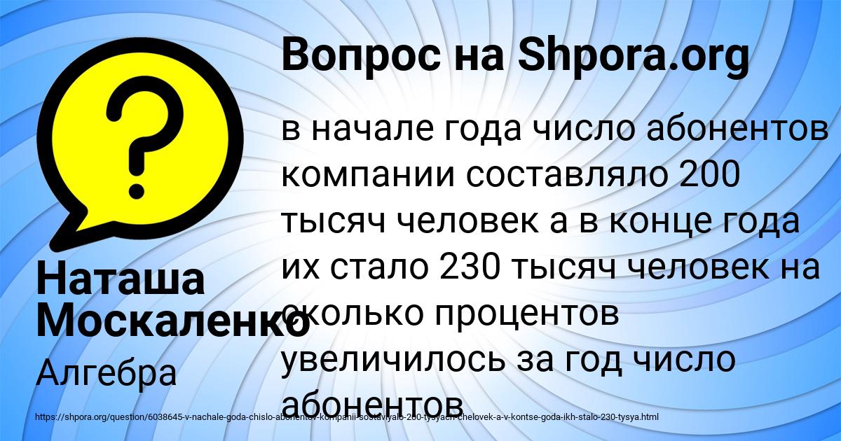 Картинка с текстом вопроса от пользователя Наташа Москаленко