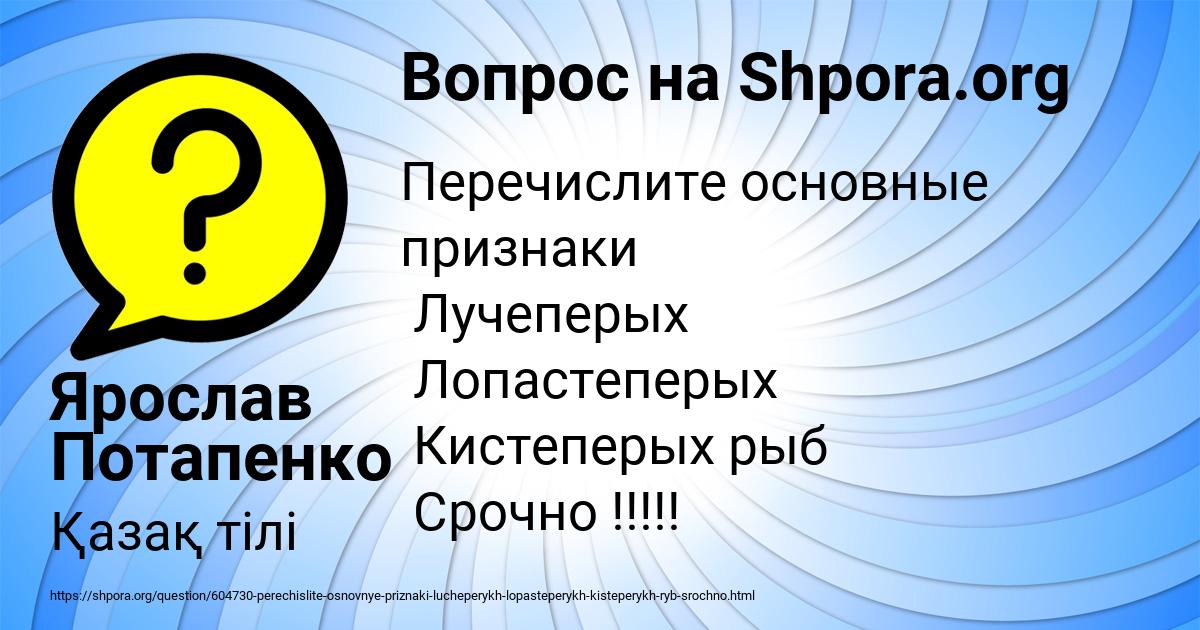 Картинка с текстом вопроса от пользователя Ярослав Потапенко