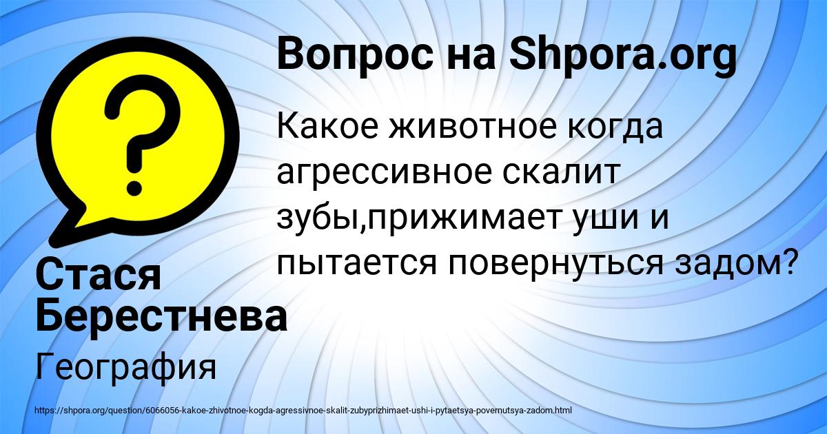 Картинка с текстом вопроса от пользователя Стася Берестнева