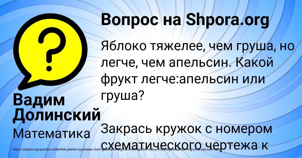 Картинка с текстом вопроса от пользователя Вадим Долинский