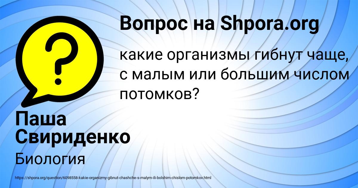 Картинка с текстом вопроса от пользователя Паша Свириденко