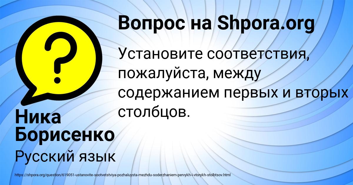 Картинка с текстом вопроса от пользователя Ника Борисенко