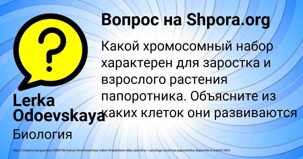 Картинка с текстом вопроса от пользователя Lerka Odoevskaya