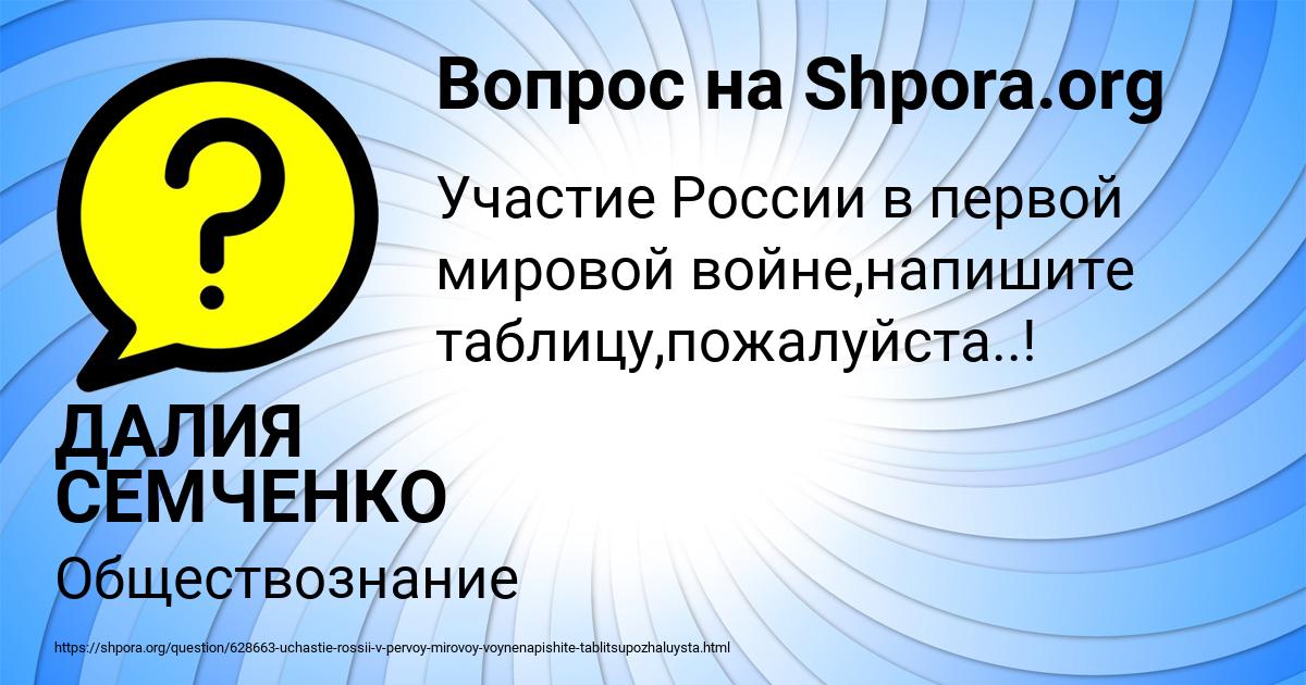 Картинка с текстом вопроса от пользователя ДАЛИЯ СЕМЧЕНКО