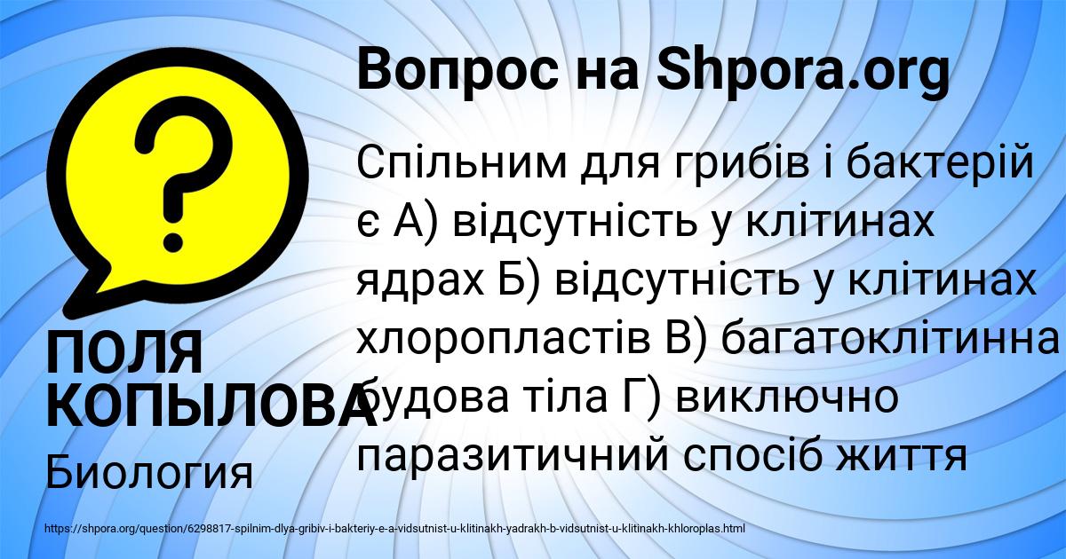Картинка с текстом вопроса от пользователя ПОЛЯ КОПЫЛОВА