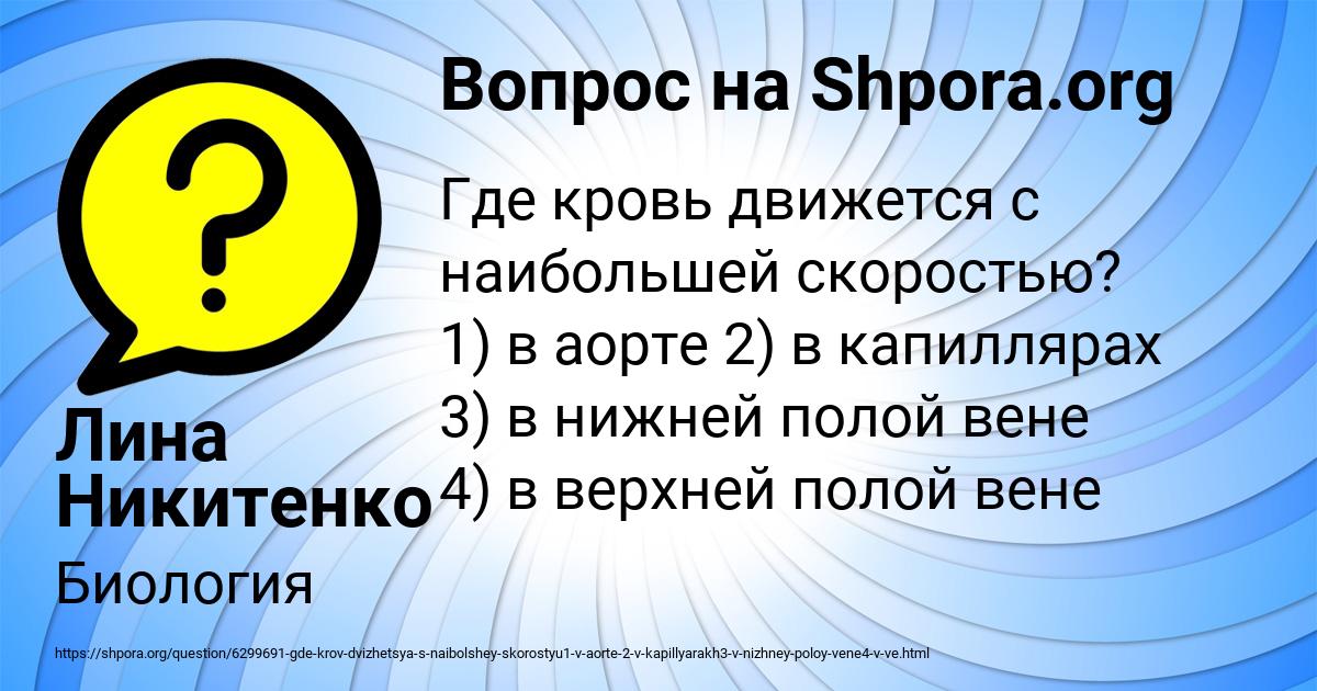 Картинка с текстом вопроса от пользователя Лина Никитенко
