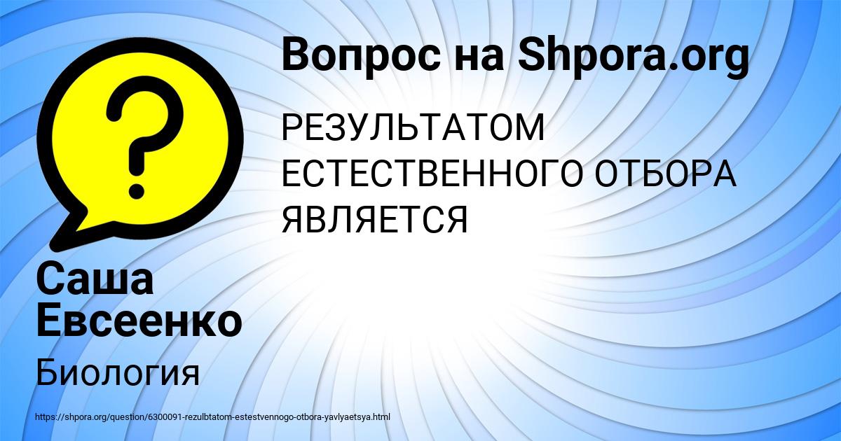 Картинка с текстом вопроса от пользователя Саша Евсеенко