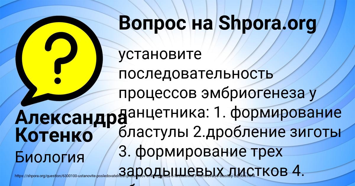 Картинка с текстом вопроса от пользователя Александра Котенко