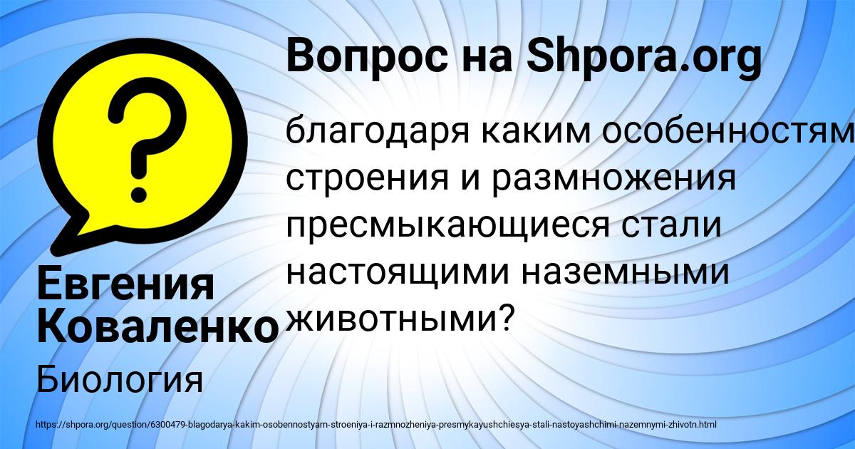 Картинка с текстом вопроса от пользователя Евгения Коваленко
