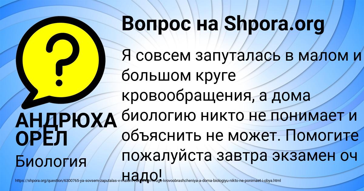 Картинка с текстом вопроса от пользователя АНДРЮХА ОРЕЛ