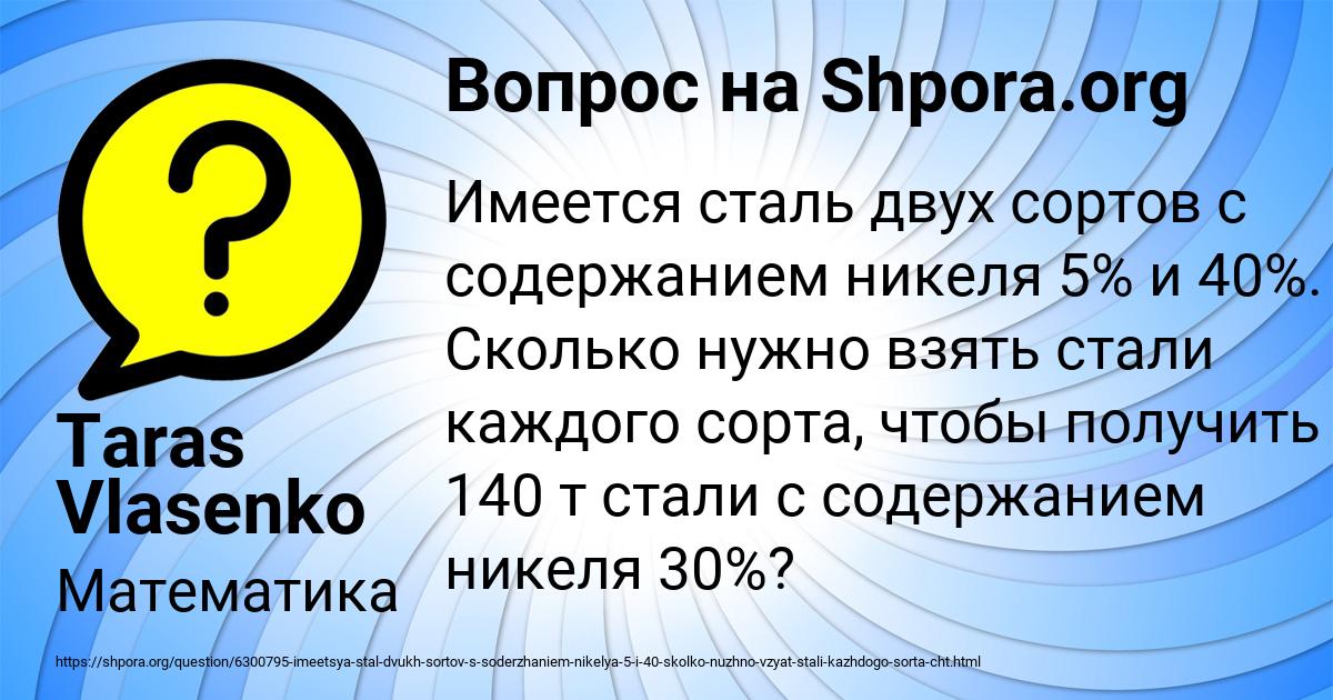 Картинка с текстом вопроса от пользователя Taras Vlasenko