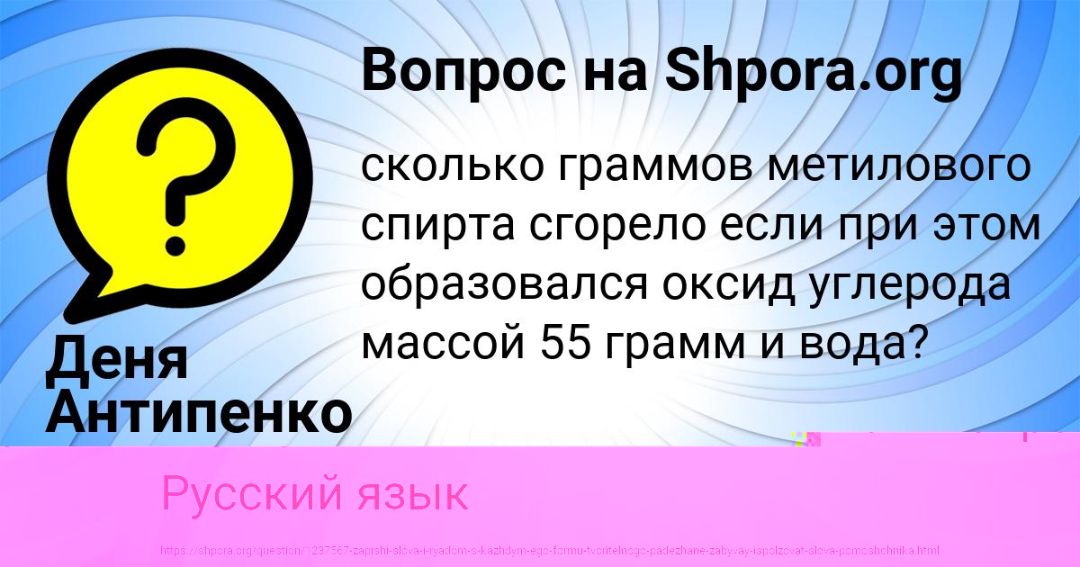 Картинка с текстом вопроса от пользователя Деня Антипенко