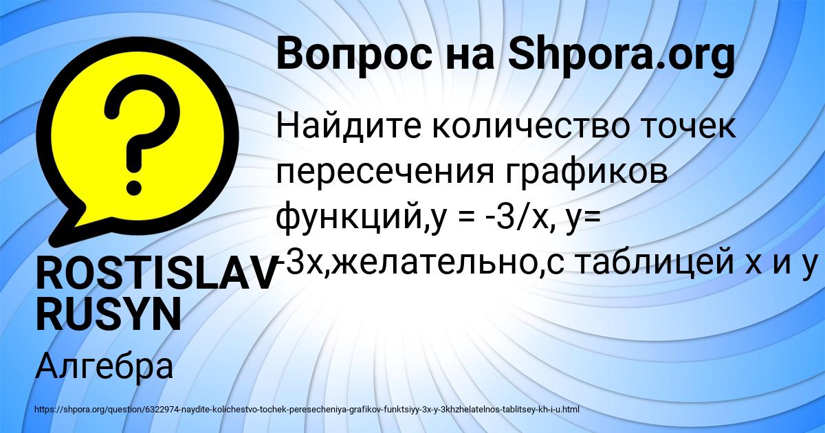 Картинка с текстом вопроса от пользователя ROSTISLAV RUSYN