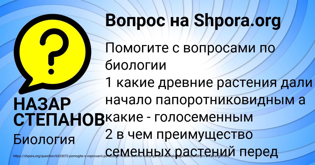 Картинка с текстом вопроса от пользователя НАЗАР СТЕПАНОВ