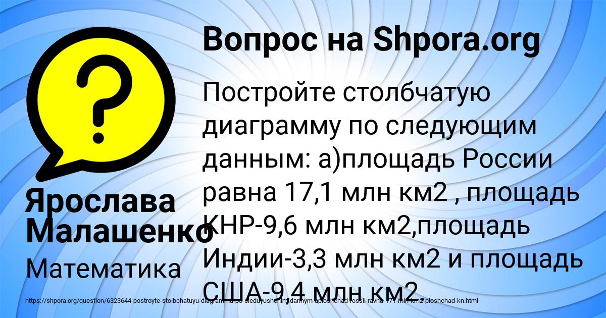 Картинка с текстом вопроса от пользователя Ярослава Малашенко