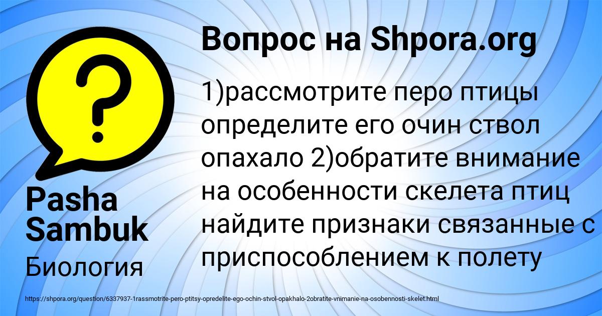 Картинка с текстом вопроса от пользователя Pasha Sambuk