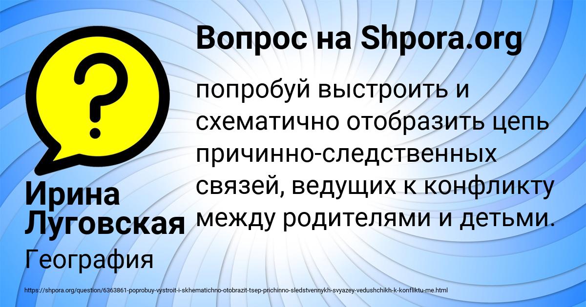 Картинка с текстом вопроса от пользователя Ирина Луговская