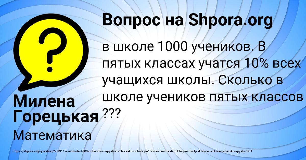 Картинка с текстом вопроса от пользователя Милена Горецькая