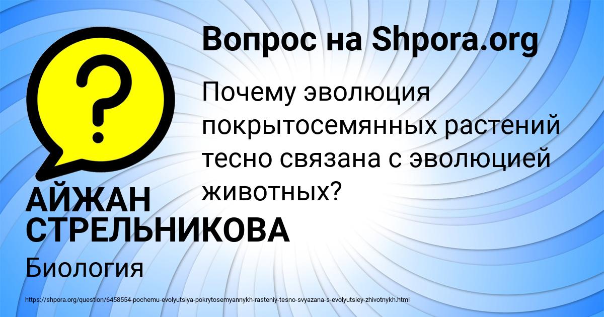 Картинка с текстом вопроса от пользователя АЙЖАН СТРЕЛЬНИКОВА