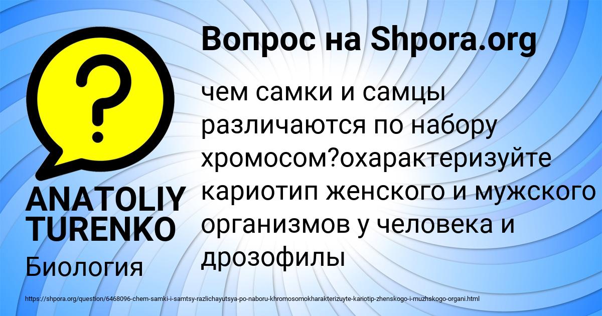 Картинка с текстом вопроса от пользователя ANATOLIY TURENKO