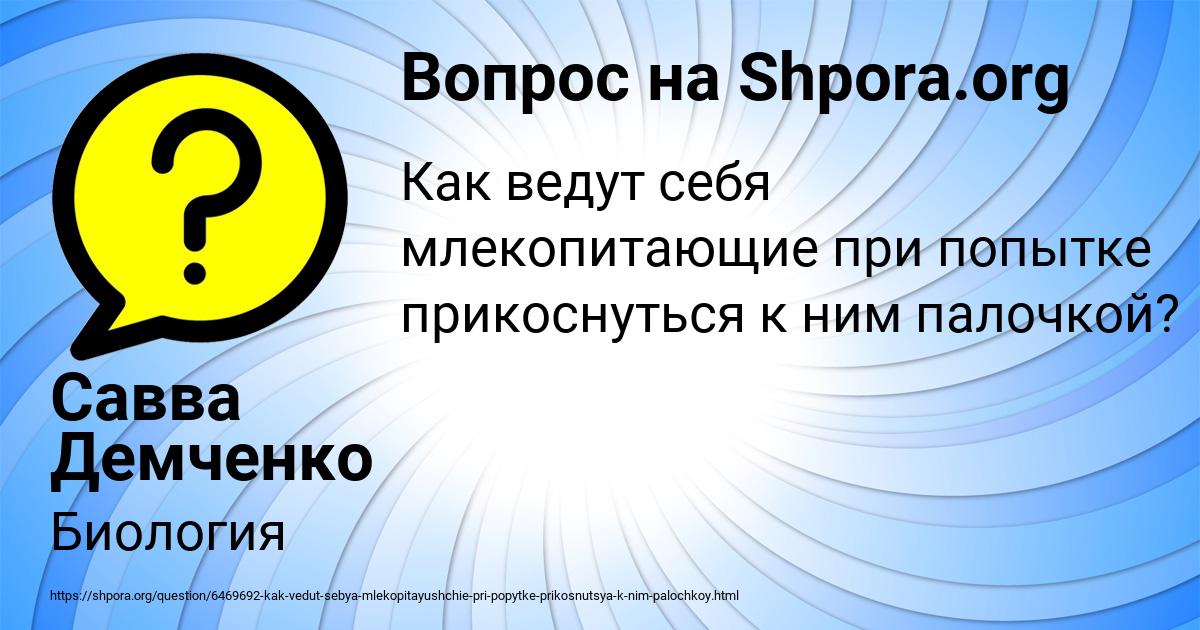 Картинка с текстом вопроса от пользователя Савва Демченко