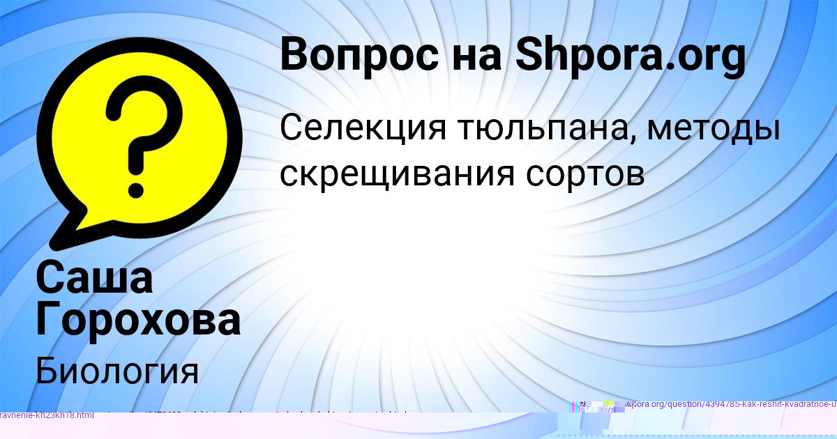 Картинка с текстом вопроса от пользователя Саша Горохова
