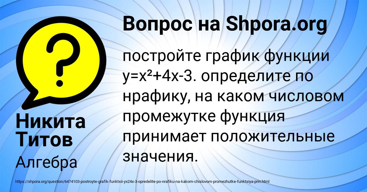 Картинка с текстом вопроса от пользователя Никита Титов