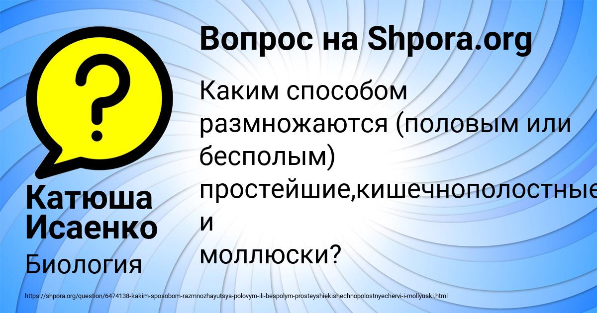 Картинка с текстом вопроса от пользователя Катюша Исаенко