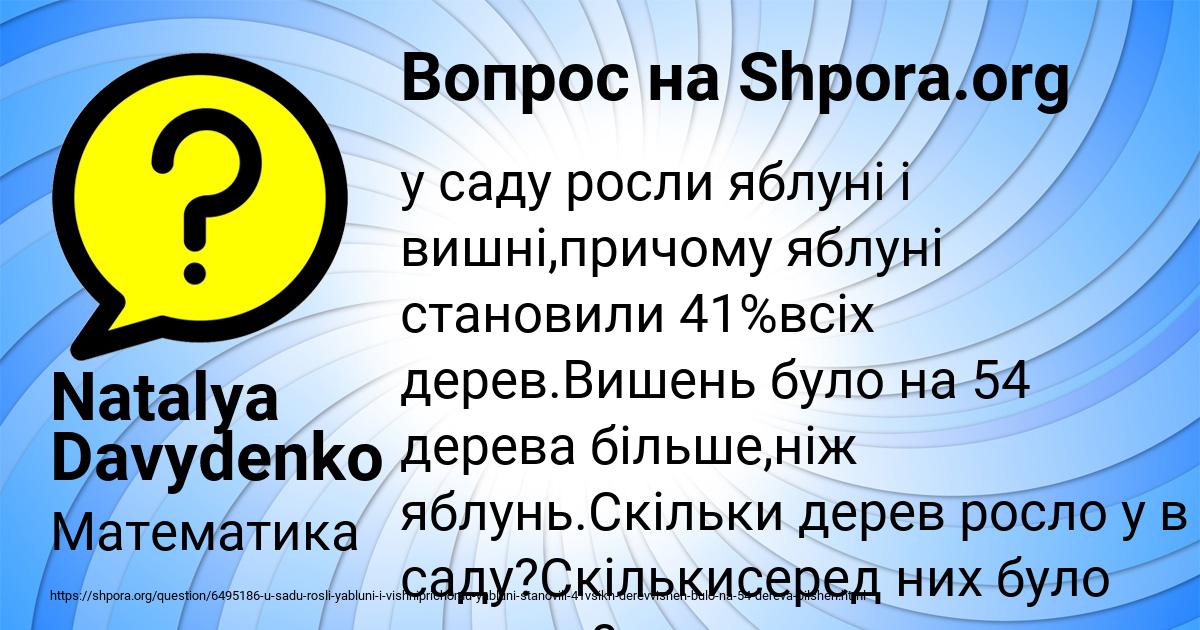 Картинка с текстом вопроса от пользователя Natalya Davydenko