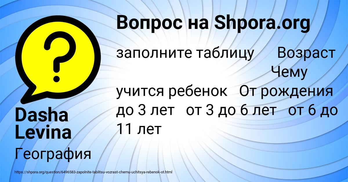 Картинка с текстом вопроса от пользователя Dasha Levina
